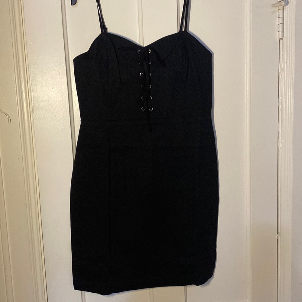 Black short  spaghetti strap dress